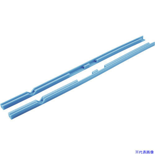 ■緑十字 工事看板用カバー ブルー 2本1組(左枠用×1本、右枠用×1本) PKK－BL 長さ:1700mm 有効幅:10～40mm ポリエチレン製 129037(1479799)