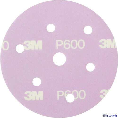 ■3M 足付けソフトディスク 穴あき 125mm径 #600 50枚入り ASOFTDISCA600R(1497506)