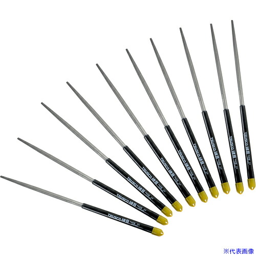 ■TRUSCO 組ヤスリ 丸 細目 10本セット 全長185mm(10本組サイズ) TMA01003(1515233)