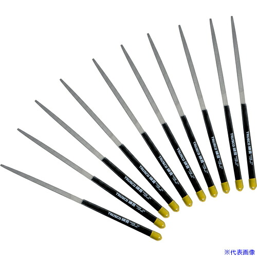 ■TRUSCO 組ヤスリ 角 細目 10本セット 全長185mm(10本組サイズ) TKA01003(1515268)