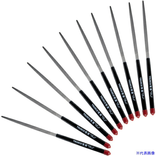 ■TRUSCO 組ヤスリ 角 荒目 10本セット 全長185mm(10本組サイズ) TKA01001(1515276)