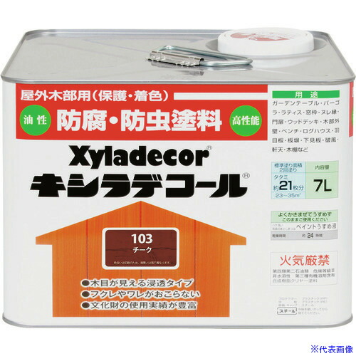 ■KANSAI キシラデコール チーク 7L 00017670190000(1528845)[送料別途お見積り][法人限定][メーカー取寄]｜セミプロＤＩＹ店ファースト