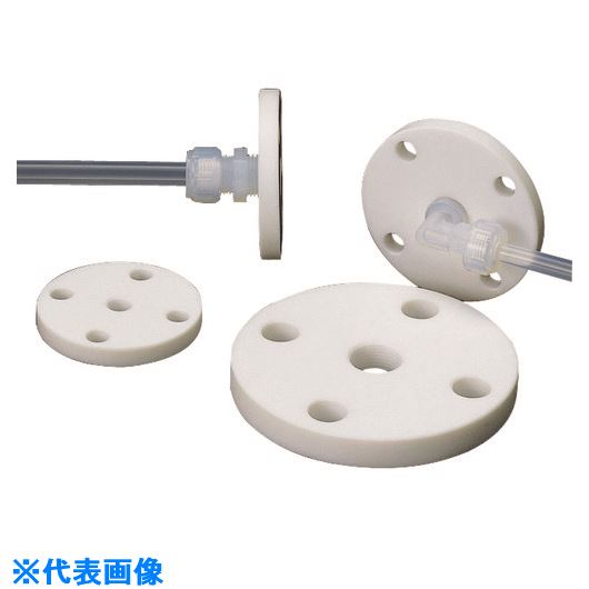 ■フロンケミカル フッ素樹脂(PTFE)フランジ 5K×10A×Rc1/4 NR1405025(1531349)×5[送料別途見積り][法人・事業所限定][掲外取寄]