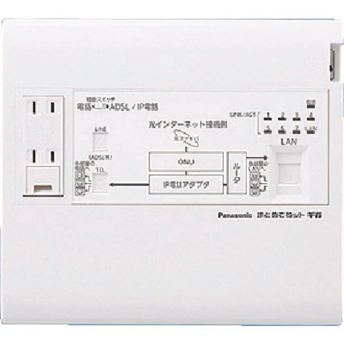 ■Panasonic 宅内LANパネルまとめてねットギガ WTJ5045K(1587656)[送料別途お見積り][法人限定][掲外取寄]