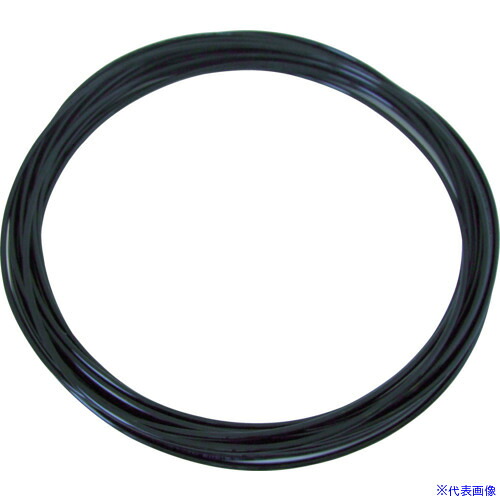 ■チヨダ ポリウレタンチューブ メガタッチチューブ 外径8mm/全長100m 黒 MTP8100BK(1589539)