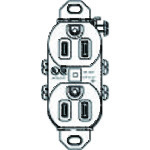 ■Panasonic 輸出15A125V接地Wコン WCF62115B(1597341)×10[送料別途お見積り][法人限定][掲外取寄]