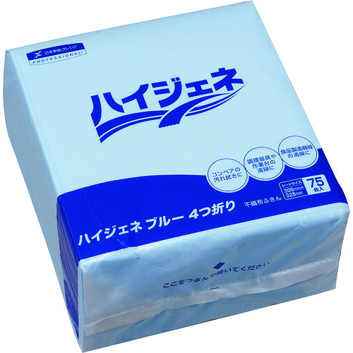 ■クレシア ハイジェネ ブルー 4つ折り 62110(1610411)|セミプロDIY店ファースト