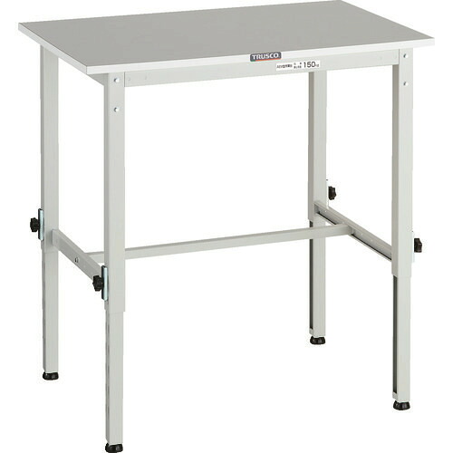 ■TRUSCO 軽荷重作業台高さ調節式(150kg)RAEM2型 RoHS2対応天板 900X750XH650～950 ホワイト色 RAEM20975W(1611333)[法人限定][直送元]