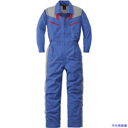 ■カンサイ SS(春夏)モデル つなぎ服254－015ロイヤルブルー－S 254015S(1619049)[送料別途お見積り][法人限定][掲外取寄]
