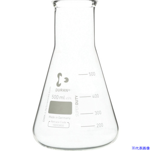 ■SIBATA スーパー肉厚三角フラスコ 広口 500mL 10入 010620500A(1681914)[送料別途お見積り][法人限定][掲外取寄]｜セミプロＤＩＹ店ファースト