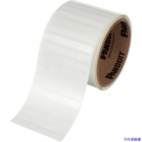 ■PANDUIT 熱転写プリンタ用コンポーネントラベル ポリエステル(超粘着性) 白 サイズ25.4mmx12.7mm 10000枚入り C100X050YPT C100X050YPT(1682419)[送料別途お見積り][法人限定][掲外取寄]