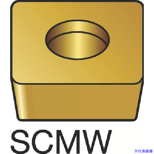■SANDVIK コロターン107 旋削用ポジチップ(130) H13A SCMW09T308(H13A)(1739115)&times;10[送料別途お見積り][法人限定][掲外取寄]｜セミプロＤＩＹ店ファースト