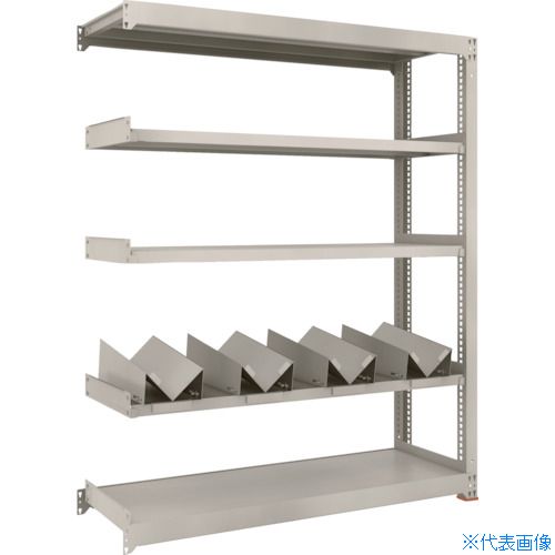 ■TRUSCO 一斗缶ラック スチールラック M3型中量棚 W1500×D471×H1800 5段 連結 缶受×4付 M36555KU4B(1833789)|セミプロDIY店ファースト