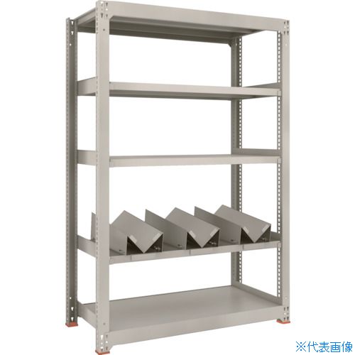 ■TRUSCO 一斗缶ラック スチールラック M3型中量棚 W1200×D571×H1800 5段 単体 缶受×3付 M36465KU3(1833800)