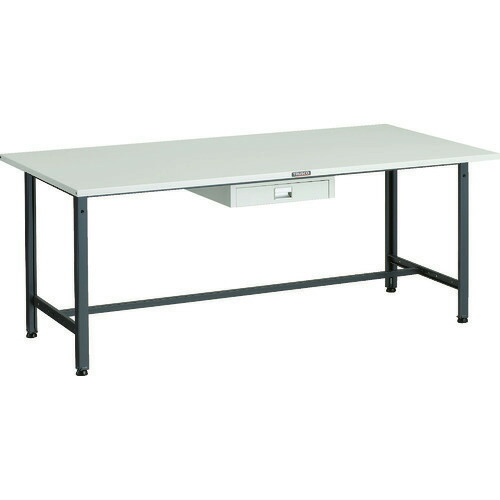 ■TRUSCO 軽荷重作業台(300kg)AE型 1800X900XH740 薄型1段引出し付 ダークグレー色 SAE1809UDC1DG(1833843)[法人限定][直送元]