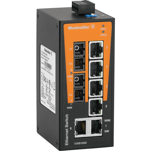 ■ワイドミュラー IE&minus;SW スイッチングHUB 8ポートRJ45&times;6、SCS&times;2 1412110000 IESWBL086TX2SCS(1914175)[送料別途お見積り][法人限定][掲外取寄]｜セミプロＤＩＹ店ファースト