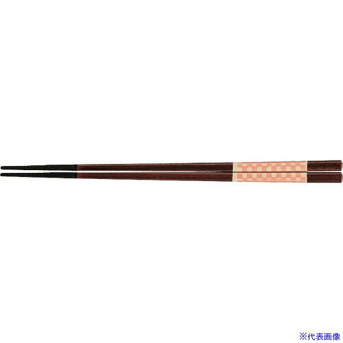■TKG 福井クラフト PBT四角木目箸(10膳入)朱金市松 90030783 RHSD101(1945361)[送料別途見積り][法人・事業所限定][掲外取寄]｜セミプロＤＩＹ店ファースト