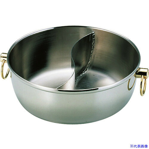 ■TKG フジノス ロイヤル クラデックス しゃぶしゃぶ鍋 CQCW-240S(中仕切付) QSY31240(1946189)[送料別途見積り][法人・事業所限定][掲外取寄]｜セミプロＤＩＹ店ファースト