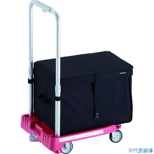 ■TRUSCO 樹脂台車 カルティオミニ weego 省音車輪 ピンク ストッパー付 THブレーキ付 WP2GPJSTHB(1948174)