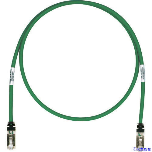 ■PANDUIT CAT6A/CAT6 シールドパッチコード 6m 緑 STP6X6MGR STP6X6MGR(1950388)