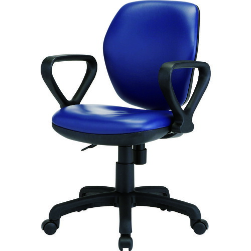 ■TOKIO オフィスチェア FST－77L ループ肘付 ネイビー(レザー) FST77ALNV(1954042)[送料別途お見積り][法人限定][直送]