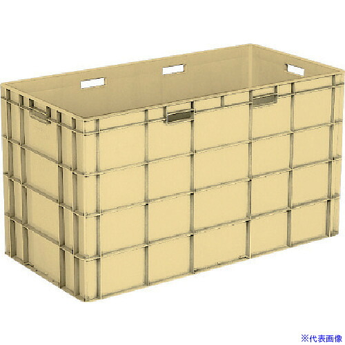 ■サンコー TP規格コンテナ 224700 TP496L(取手有) クリーム SK496L(C)(1973177)[送料別途お見積り][法人限定][直送]