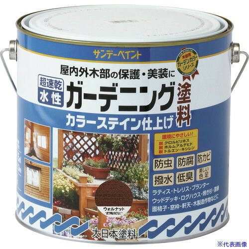 ■サンデーペイント 水性ガーデニング塗料カラーステイン グレー 3L 265473(2013105)[送料別途お見積り][法人限定][外直送]