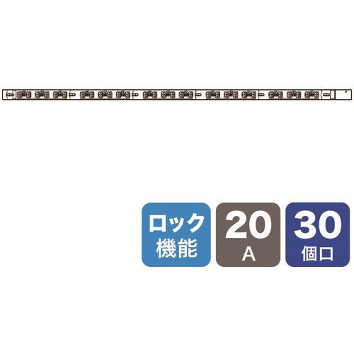 ■SANWA 19インチサーバーラック用コンセント 200V(20A) 抜け防止ロック機能付き TAPSV22030LK(2031300)[送料別途お見積り][法人限定][外直送]｜セミプロＤＩＹ店ファースト