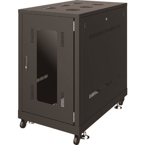 ■SANWA 19インチサーバーラック(18U) CPSVN1810BKN(2032020)[送料別途お見積り][法人限定][外直送]｜セミプロＤＩＹ店ファースト