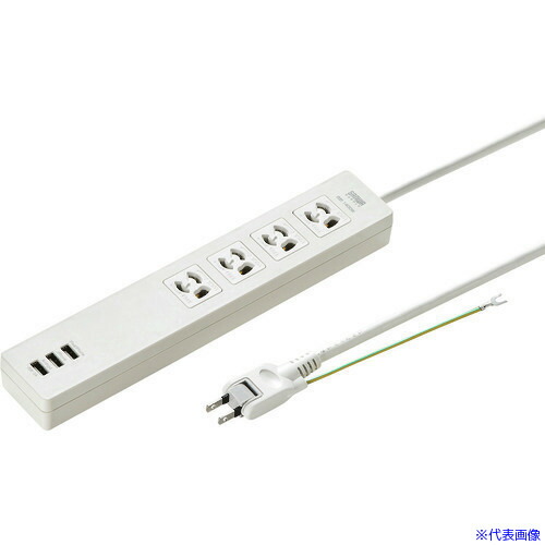■SANWA USB充電機能付きタップ TAPF37U2(2033914)