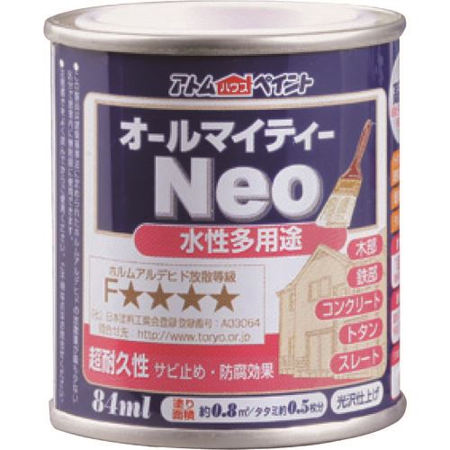 ■アトムペイント 水性オールマイティーネオ 84ML ホワイト 0000118700(2037075)×12[送料別途お見積り][法人限定][外直送]