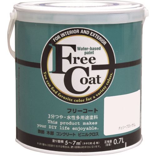■アトムペイント 水性フリーコート 0.7L チェリーブロッサム 0000123247(2037129)&times;6[送料別途お見積り][法人限定][外直送]｜セミプロＤＩＹ店ファースト