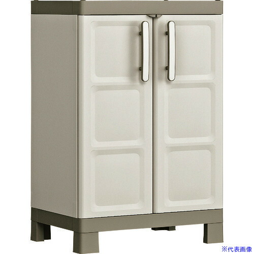 ■KETER 樹脂製物置エクセレンス 650X450X970 2段 9709000031312(2063184)