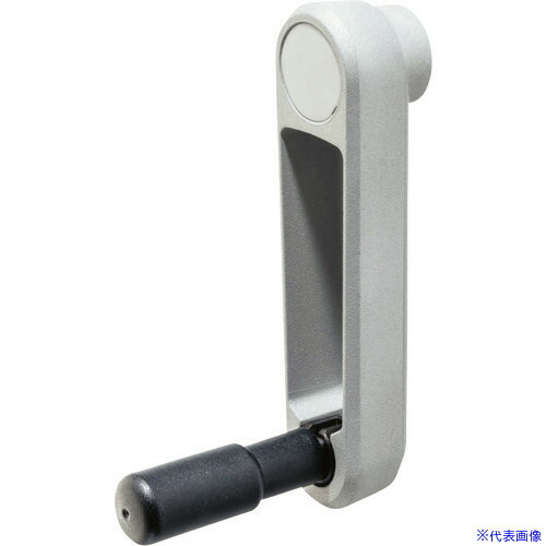■HALDER 機械用ハンドル クランクハンドル ハンドル折りたたみ可 シルバー 取付穴(mm):角穴10 24331.0205(2063313)
