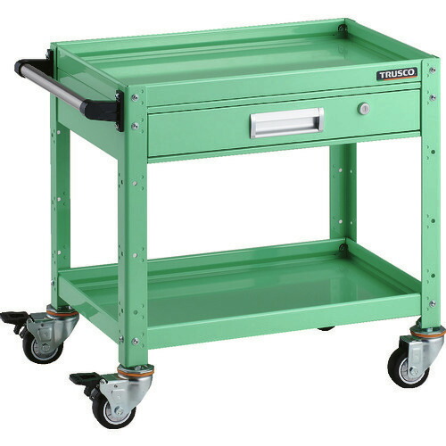 ■TRUSCO バーディワゴン 600X400 引出付 ウレタン車輪 YG色 BDW662VUYG(2064183)