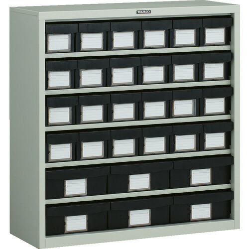 ■TRUSCO コンテナラックケース バンラックケース M型 導電引出小X24 大X6個 D305M24S6L(2065547)