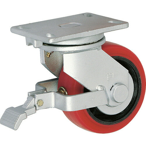 ■TRUSCO 重高荷重用キャスター 自在SP付 200MM 耐湿ウレタン車輪700KGF HRHM200700PCITGWB(2077221)｜セミプロＤＩＹ店ファースト