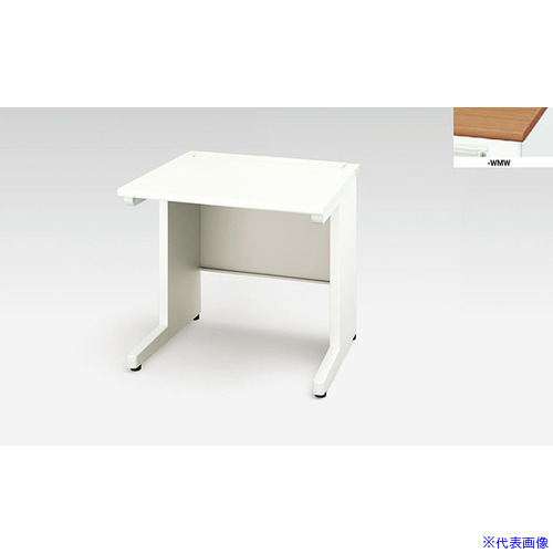■NAIKI 平デスク(引出し無し) XEHH型/天板:ミディアムウォールナット 本体:クリアーホワイト/W800×D700×H720 XEHH087FDNWMW(2091287)[送料別途お見積り][法人限定][外直送]
