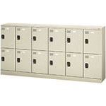 ■PLUS 71068)多人数用ロッカー KL－L62K LGY KLL62KLGY(2093618)[送料別途お見積り][法人限定][外直送]