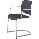 ■PLUS 17507)会議イス フィトナ MB－F61SE BL MBF61SEBL(2107865)[送料別途お見積り][法人限定][外直送]