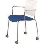 ■PLUS 17544)会議イス フィトナ MB－F63SEH LB MBF63SEHLB(2109385)[送料別途お見積り][法人限定][外直送]