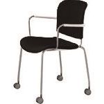 ■PLUS 17553)会議イス フィトナ MB－F63SE BK MBF63SEBK(2111482)[送料別途お見積り][法人限定][外直送]