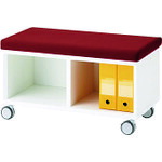 ■PLUS 632155)SQ スツールワゴン SQ&minus;084SW RD/W4 SQ084SWRDW4(2113308)[送料別途お見積り][法人限定][外直送]｜セミプロＤＩＹ店ファースト