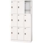 ■PLUS 617210)多人数用ロッカー KL－H33N W4 KLH33NW4(2117079)[送料別途お見積り][法人限定][外直送]