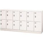 ■PLUS 617202)多人数用ロッカー KL－L62K W4 KLL62KW4(2117142)[送料別途お見積り][法人限定][外直送]