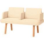 ■PLUS 40369)LS－5000 2人掛け 全肘付 LS－5223AN BE LS5223ANBE(2119704)[送料別途お見積り][法人限定][外直送]
