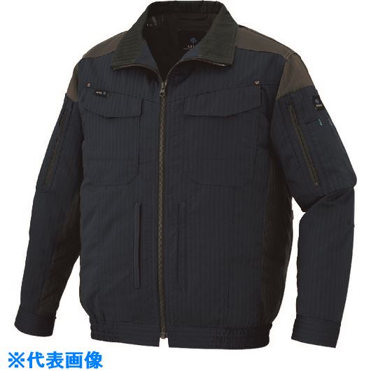 ■アイトス 空調服用長袖ブルゾン(空調服TM) ネイビー 6L AZ306990086L(2135888)[送料別途お見積り][法人限定][掲外取寄]