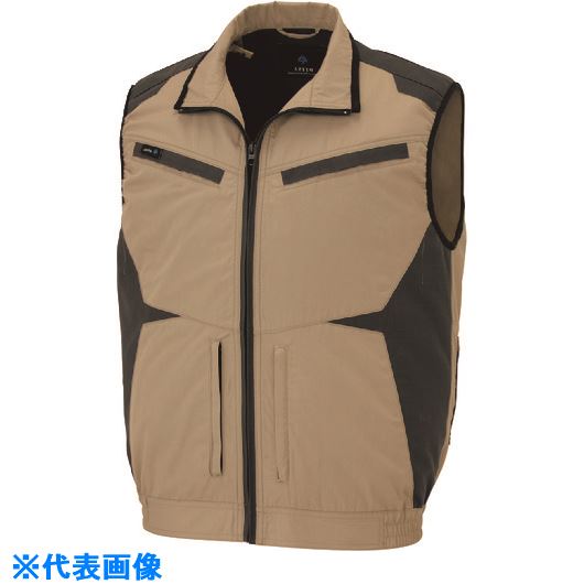 ■アイトス 空調服用ベスト(空調服TM) カーキ LL AZ30587025LL(2137448)[送料別途お見積り][法人限定][掲外取寄]