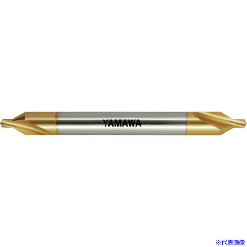 ■ヤマワ ロングシャンクコーティング弱ねじれ溝A形60° センタ穴ドリル CD－SL V L100 1X60°X4 CDSLV1001X60X4(2150527)