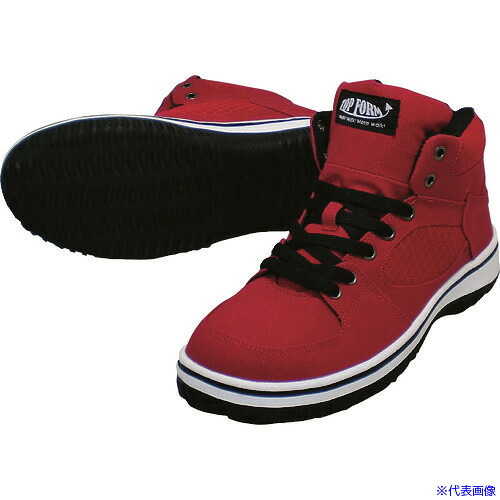 ■喜多 ハイカットセーフティスニーカー MG5590 レッド 26.0 MG5590RED26.0(2150637)